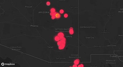 Storm warning map: Happy Jack, AZ