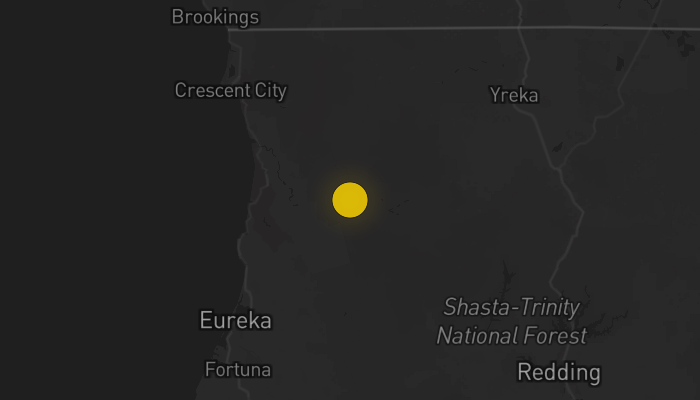 Storm warning map Somes Bar 4/9/2026