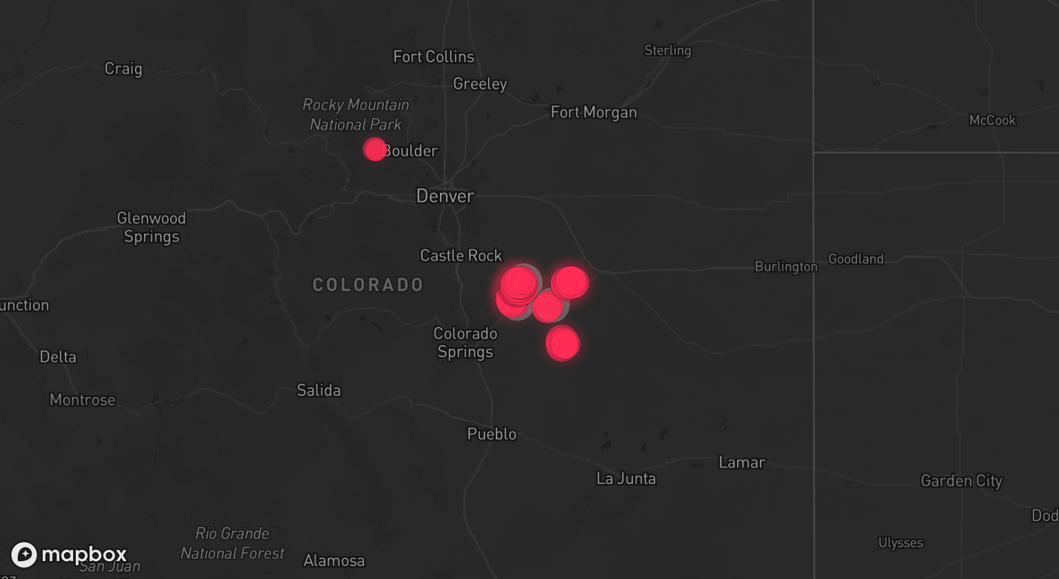 Storm warning map: Ramah, CO