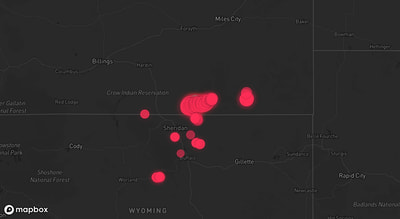 Storm warning map: Decker, MT