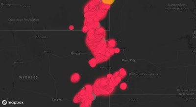 Storm warning map: Cheyenne, WY