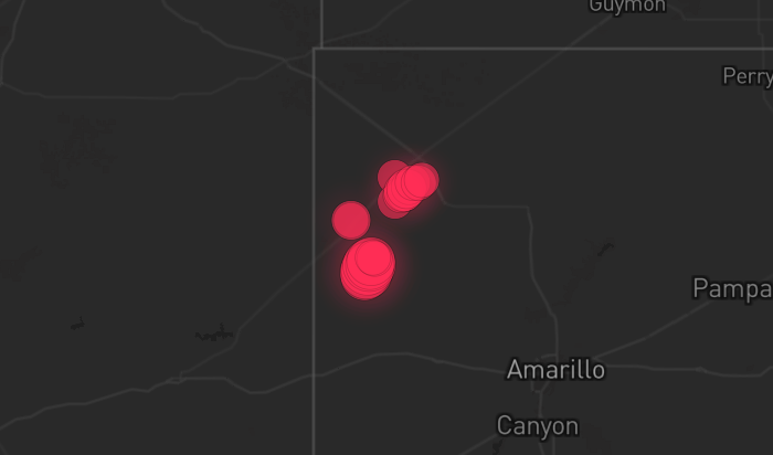Storm warning map Dalhart 4/10/2026