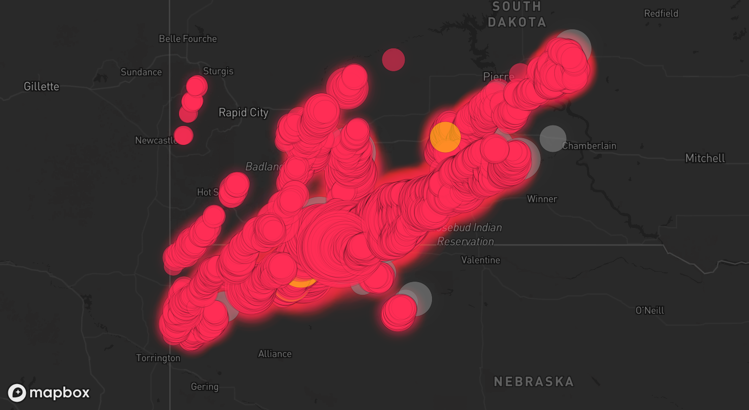 Storm warning map: Nenzel, NE
