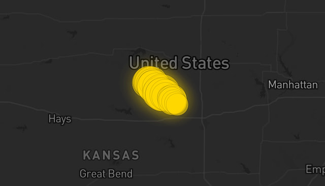 Storm warning map Barnard 4/10/2026