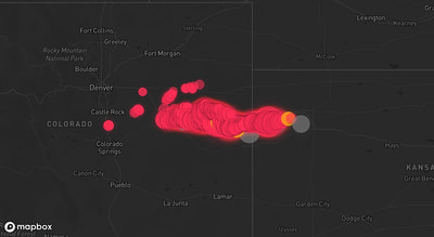 Storm warning map: Hugo, CO