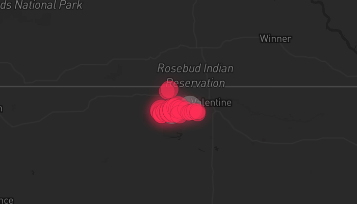 Storm warning map: Kilgore, NE