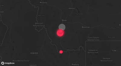 Storm warning map: Melrose, MT