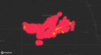 Storm warning map: Ogallala, NE