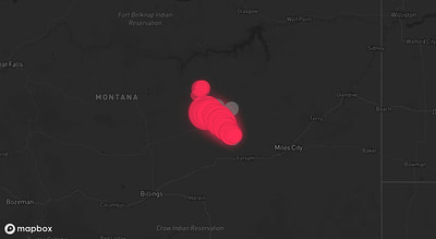 Storm warning map: Jordan, MT