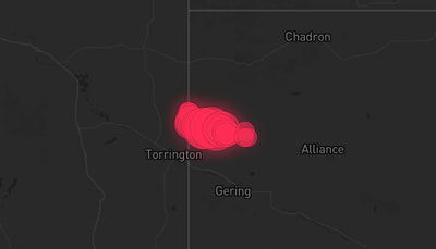 Storm warning map: Mitchell, NE