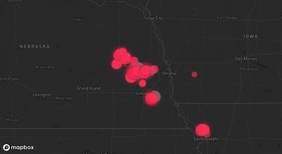 Storm warning map: Bruno, NE