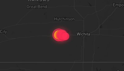 Storm warning map: Kingman, KS
