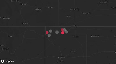 Storm warning map: Keyes, OK