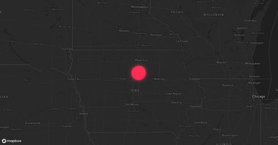 Storm warning map: Hampton, IA