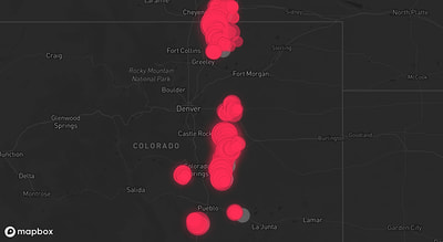 Storm warning map: Victor, CO