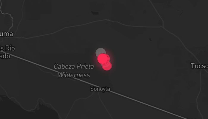 Storm warning map: Ajo, AZ