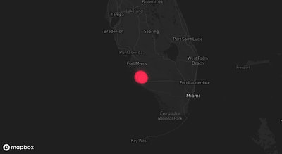 Storm warning map: Naples, FL