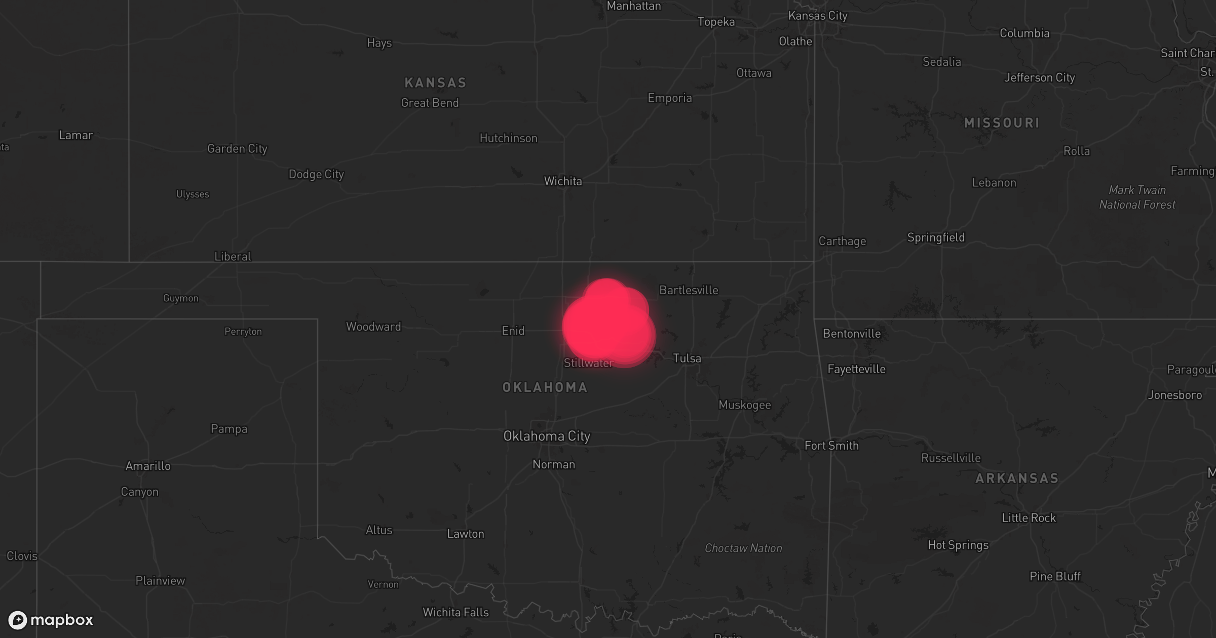 Storm warning map Ponca City 4/1/2026