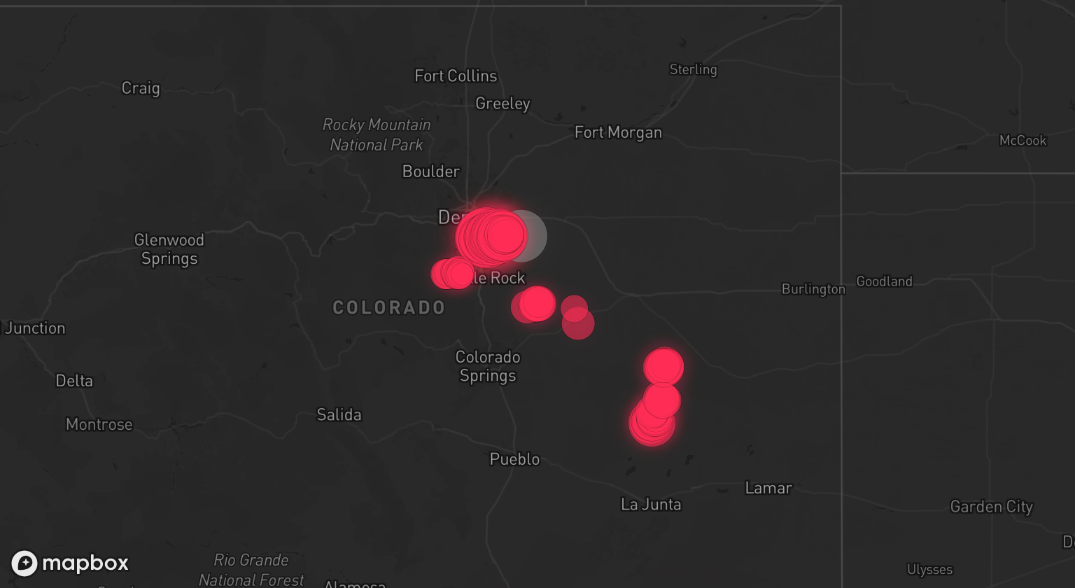 Storm warning map: Centennial, CO
