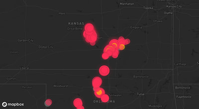 Storm warning map: Fay, OK