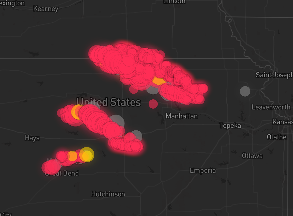 Storm warning map: Hardy, NE