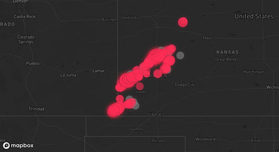 Storm warning map: Syracuse, KS