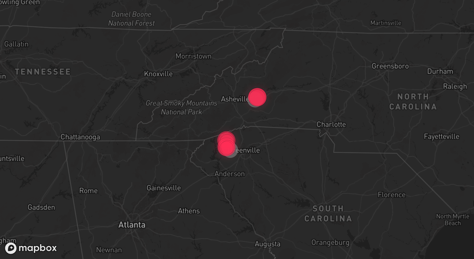 Storm warning map: Old Fort, NC