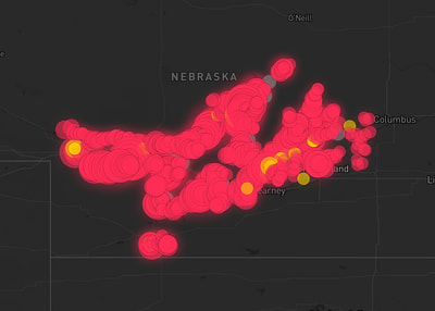 Storm warning map: Ogallala, NE