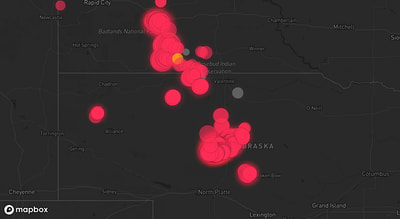 Storm warning map: Faith, SD