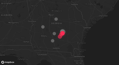 Storm warning map: Lenox, GA