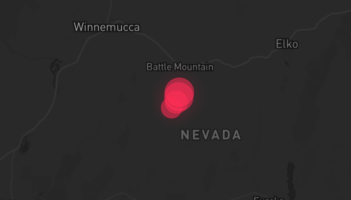 Storm warning map Battle Mountain 4/10/2026