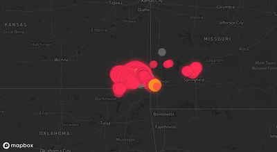 Storm warning map: Nevada, MO