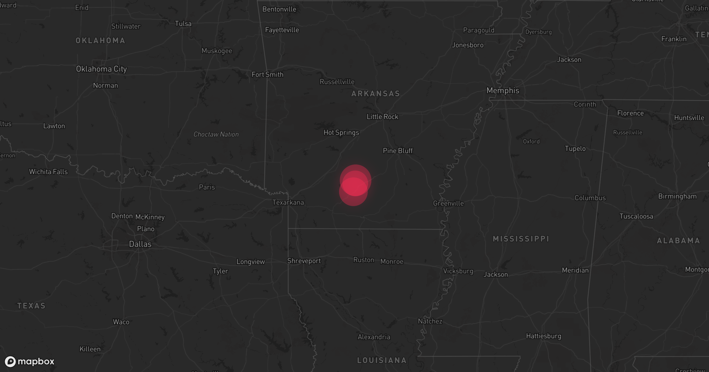 Storm warning map Camden 4/3/2026