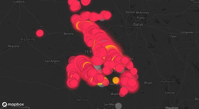 Storm warning map: Albany, TX