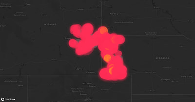 Storm warning map: Douglas, WY