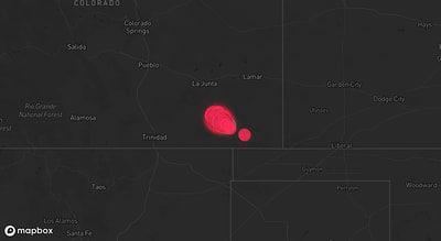 Storm warning map: Pritchett, CO