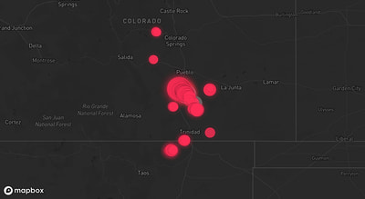 Storm warning map: Rye, CO