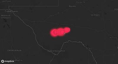 Storm warning map: Marathon, TX