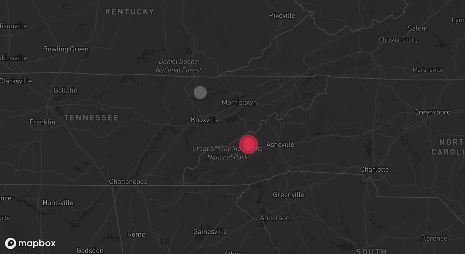 Storm warning map: La Follette, TN