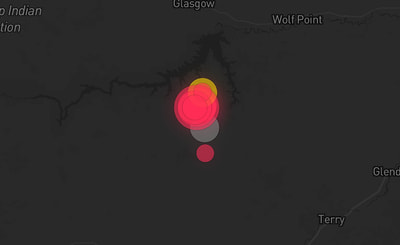 Storm warning map: Jordan, MT