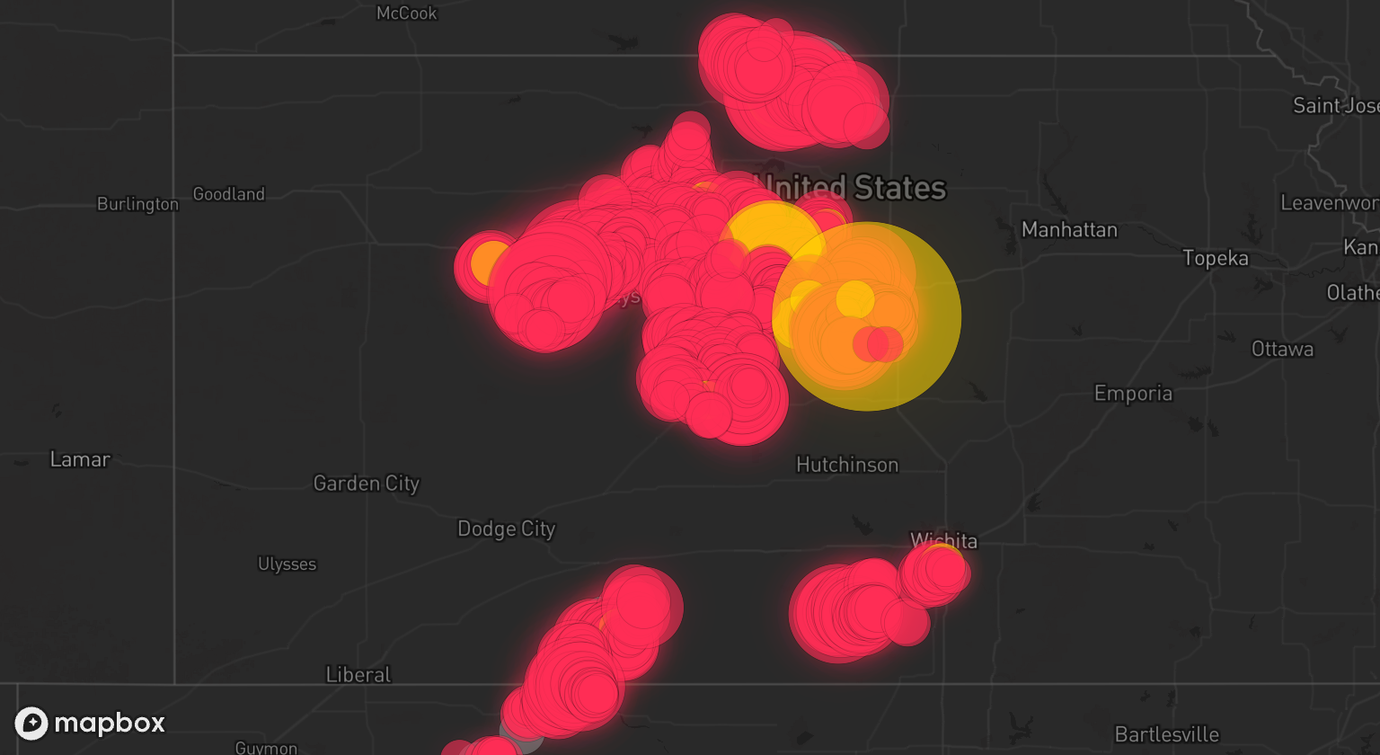 Storm warning map: Panhandle, TX