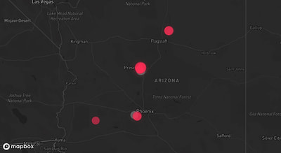 Storm warning map: Humboldt, AZ