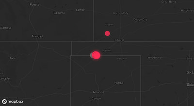 Storm warning map: Keyes, OK