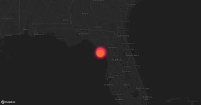 Storm warning map: Old Town, FL