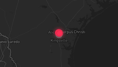 Storm warning map: Bishop, TX