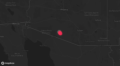 Storm warning map: Ajo, AZ
