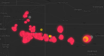 Storm warning map: Genoa, CO