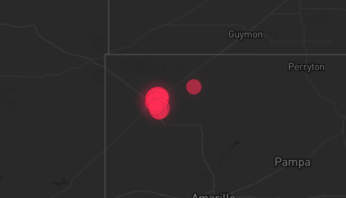 Storm warning map Dalhart 4/10/2026