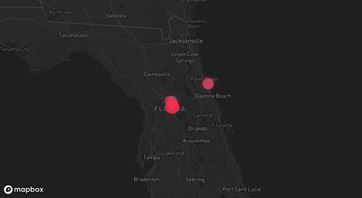 Storm warning map: Ocala, FL