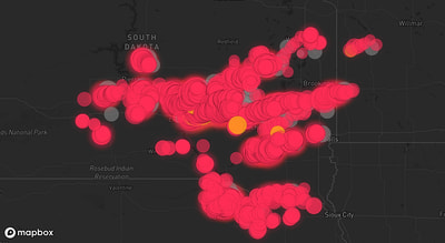 Storm warning map: Onida, SD